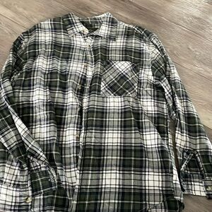 Men's Green Plaid Casual Button Down Shirt
